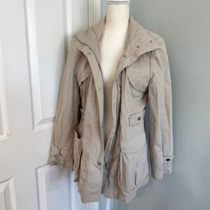 Pendleton Womens Tan Utility Field Jacket Lightweight Spring Size large Casual